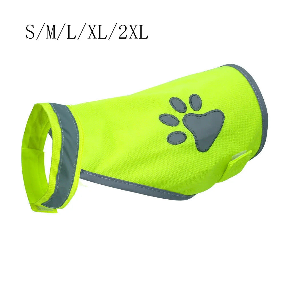 Reflective Dog Safety Vest High Visibility Fluorescent To Keep Your Dog Seen In The Dark