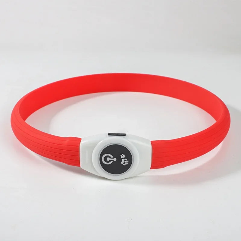 Led Luminous Dog Collar PVC Waterproof, for Large Medium or Small Dogs.  Keep your pet visible!