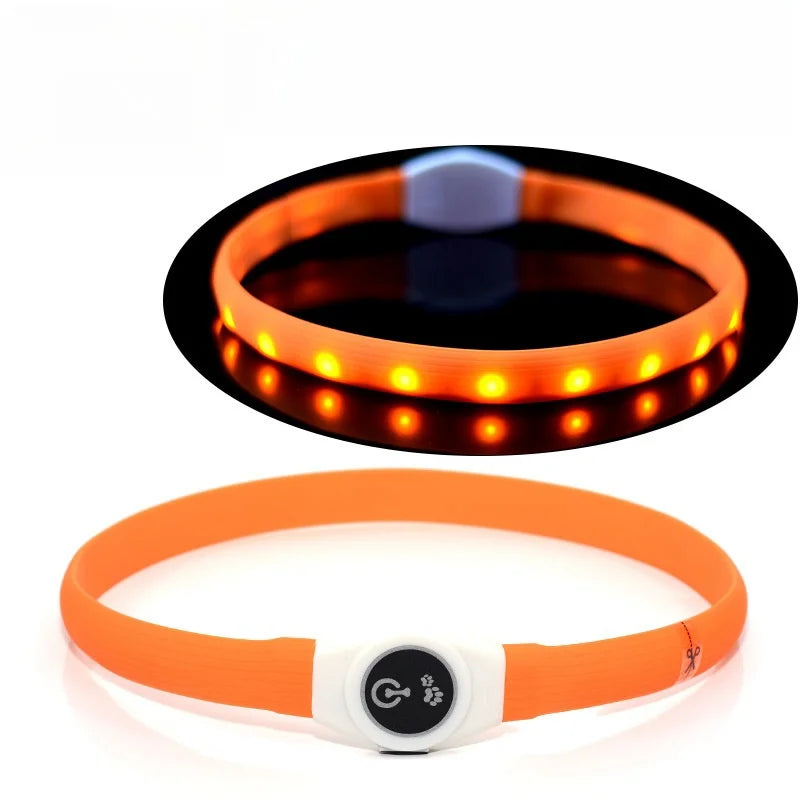 Led Luminous Dog Collar PVC Waterproof, for Large Medium or Small Dogs.  Keep your pet visible!