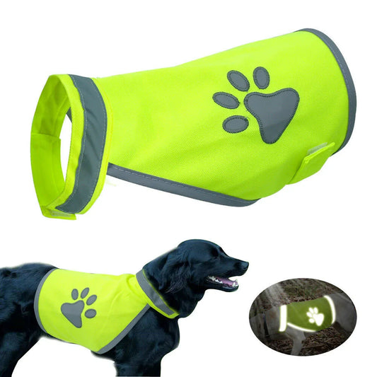 Reflective Dog Safety Vest High Visibility Fluorescent To Keep Your Dog Seen In The Dark