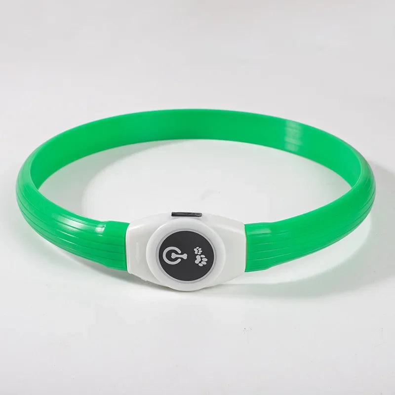 Led Luminous Dog Collar PVC Waterproof, for Large Medium or Small Dogs.  Keep your pet visible!