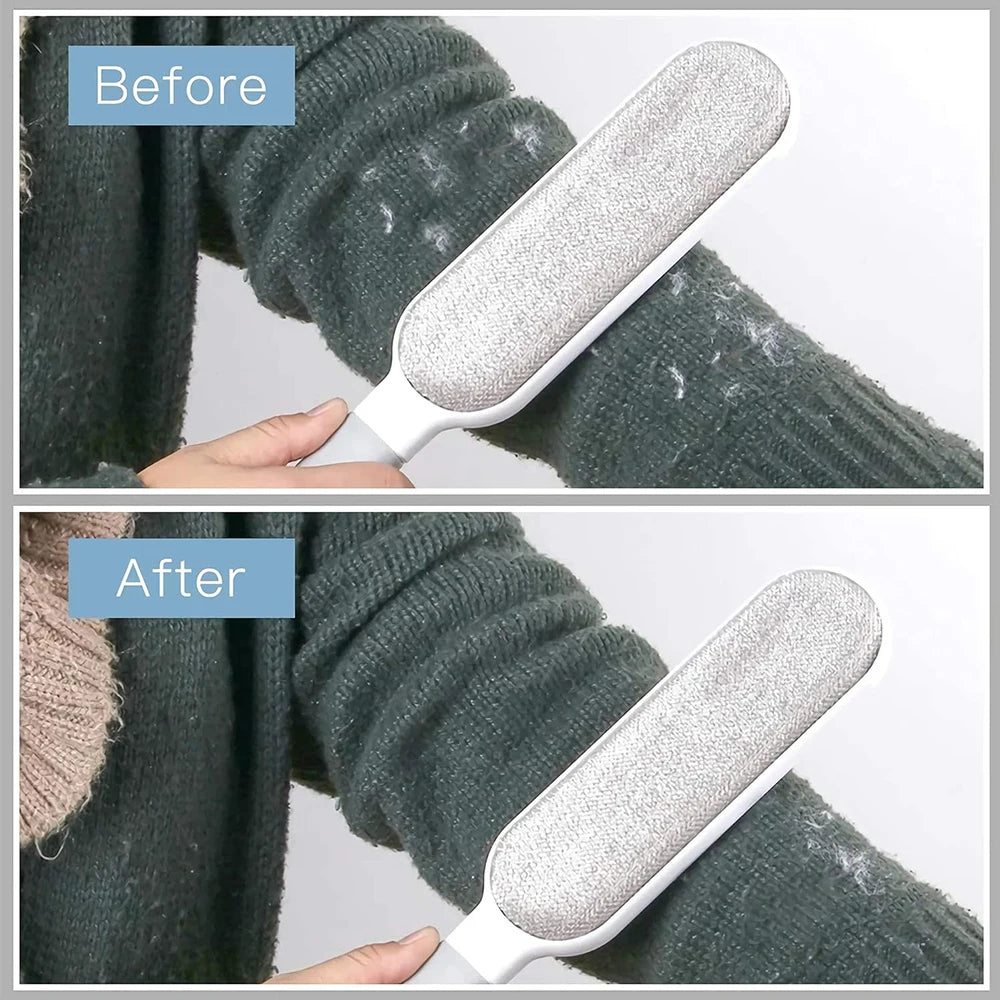 Lint Brush with Self-Cleaning Base.  Pet Hair Remover Brush, for removing pet hair from clothes, sofa's and car seats