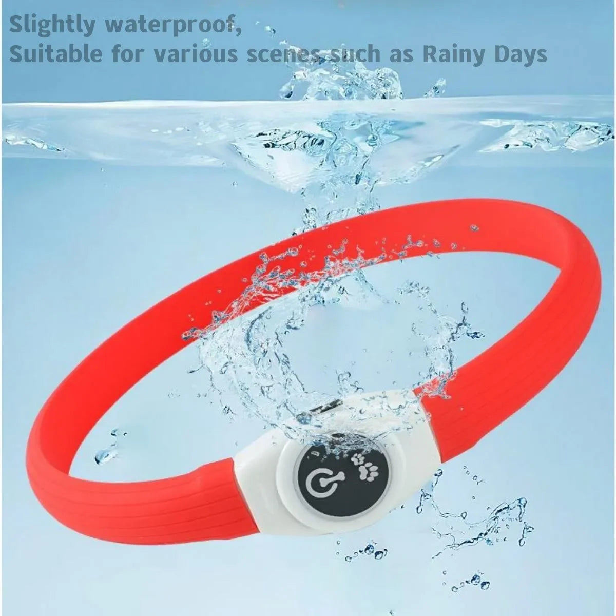 Led Luminous Dog Collar PVC Waterproof, for Large Medium or Small Dogs.  Keep your pet visible!